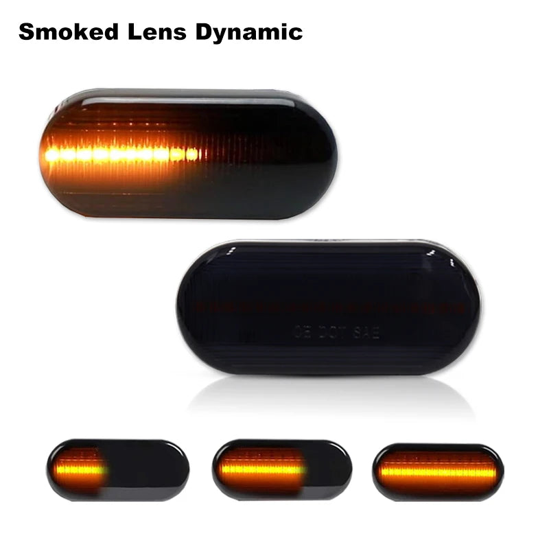 Indicador luminoso dinâmico do sinal de giro, marcador lateral, VW Bora, Golf 3, 4, MK4, Jette, Lupo, Passat Z2, 3BG, Polo SB6, SEAT, Ibiza, T5, 2 Pcs