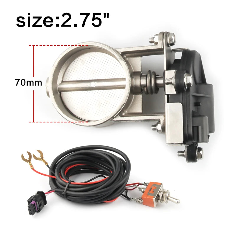 Controle de exaustão elétrico valve2 "/2.25"/2.5 "/2.75"/3 "válvula de controle de exaustão-baixa pressão para exaustão catback downpipe