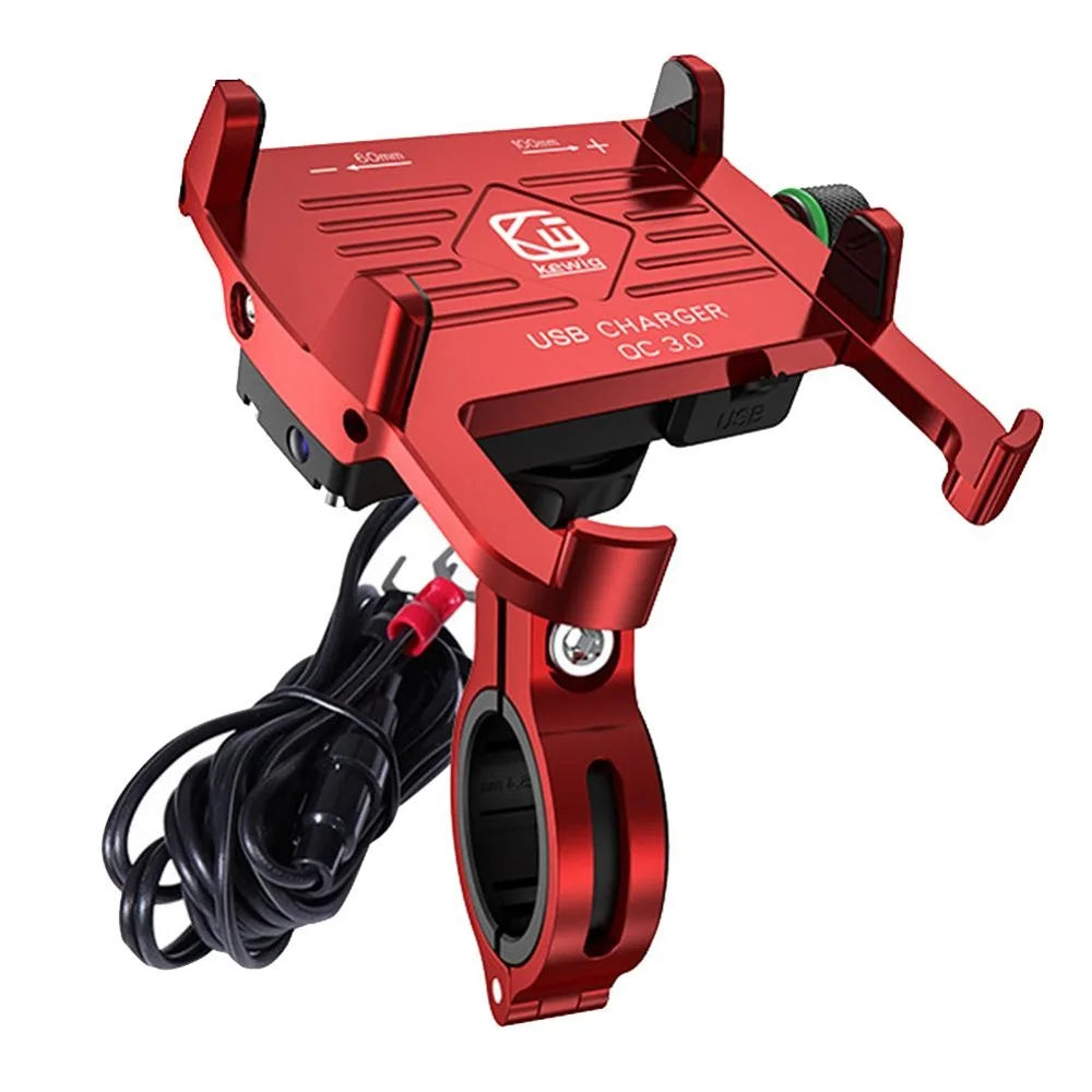 Motorcycle Phone Holder With 2.5A/QC3.0 3A USB Fast Charger Switch Motorcycle Mobile Stand for Cell Phone Holder Support Bike