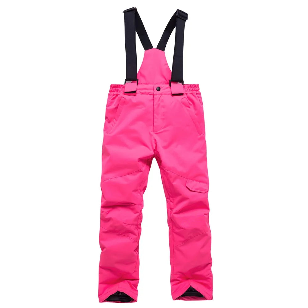 Traje térmico infantil, traje de esqui para meninos e meninas, conjunto de jaqueta de esqui à prova de vento, à prova d'água, jaqueta de neve para inverno