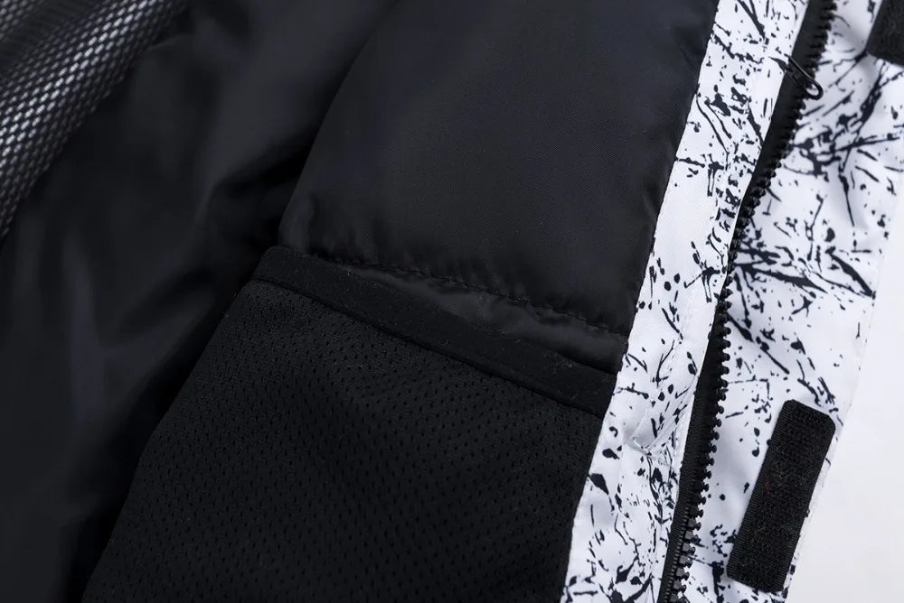 Traje térmico infantil, traje de esqui para meninos e meninas, conjunto de jaqueta de esqui à prova de vento, à prova d'água, jaqueta de neve para inverno