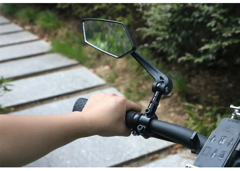 Espelho retrovisor da bicicleta ciclismo claro ampla gama de visão traseira refletor retrovisor ajustável guiador esquerda direita espelho