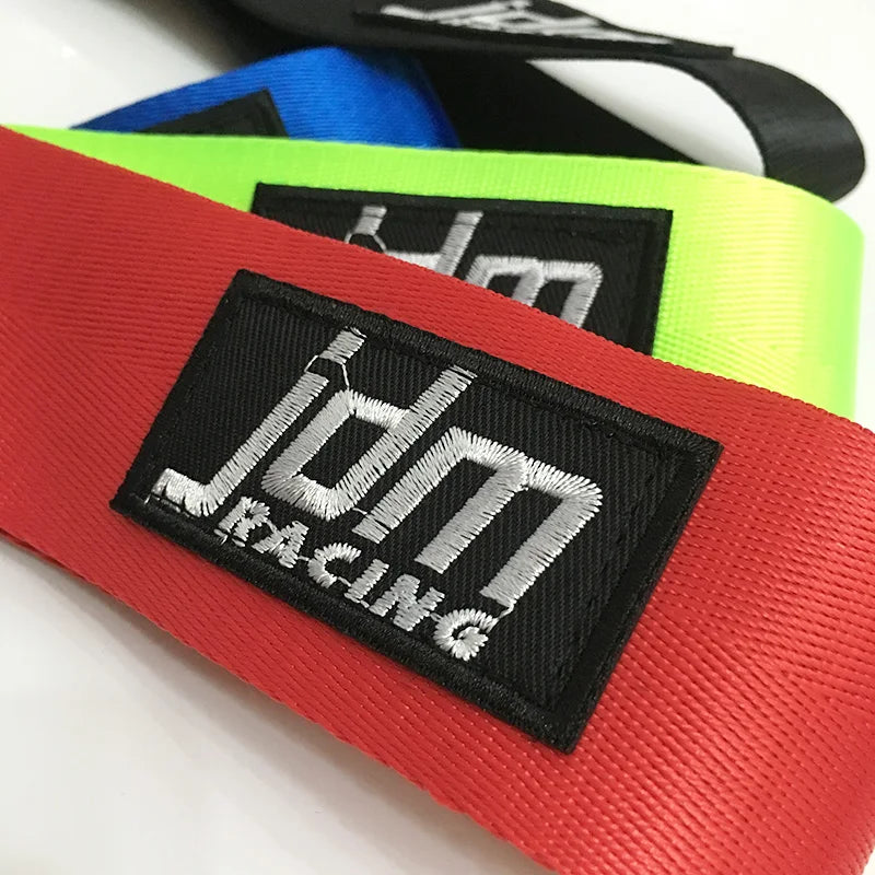 Correia de reboque de náilon de alta resistência universal jdm racing carro reboque auto cordas de reboque dianteiro e traseiro pára-choques reboque cinta de reboque decoração