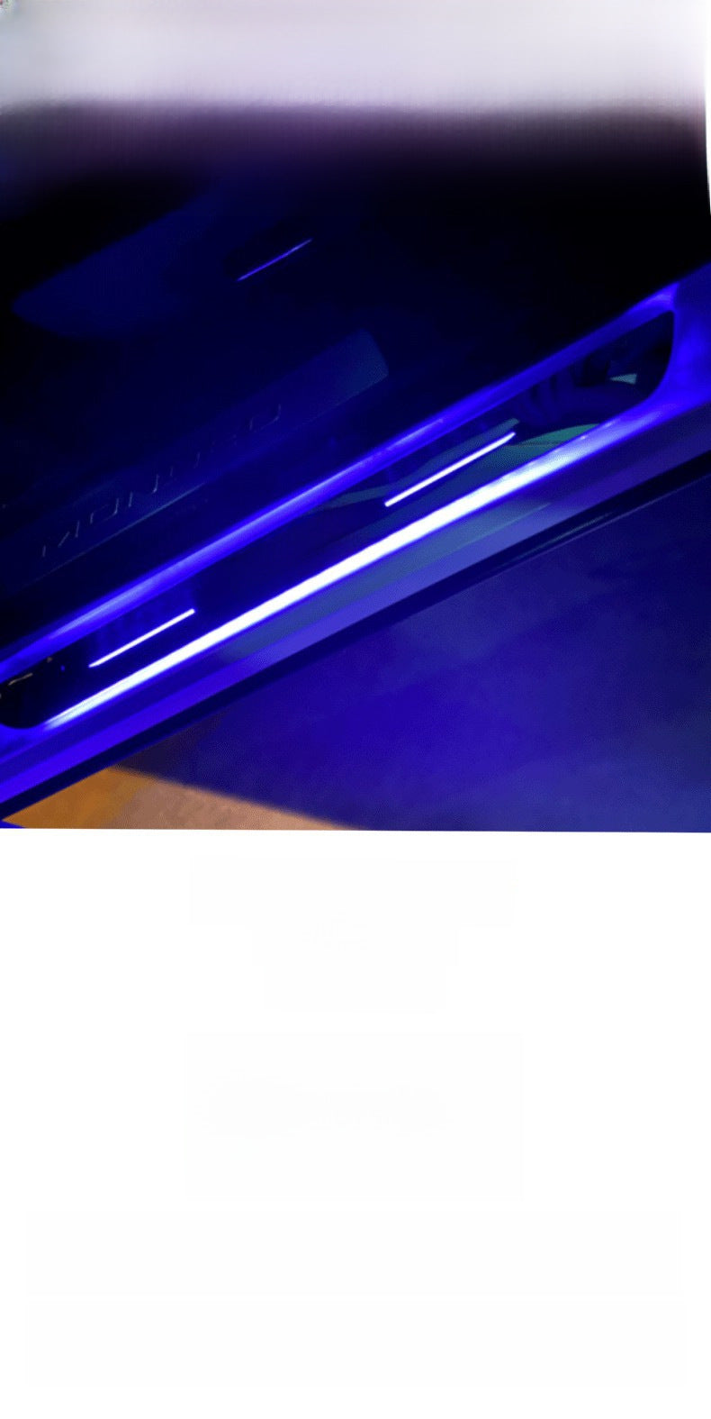 Car threshold bar wiring-free atmosphere light welcome pedal led induction light interior decoration streamer breathing light