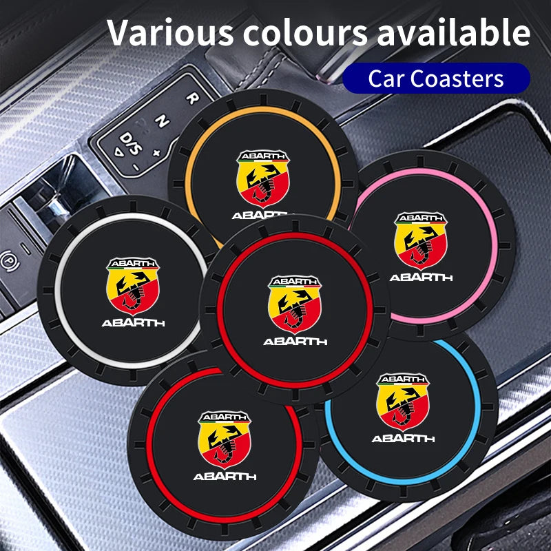 Base de Silicone Antiderrapante para Copos e Bebidas, Acessório Silencioso para Fiat Abarth Grande Punto Tipo Stilo Ducato Palio 500x Brav