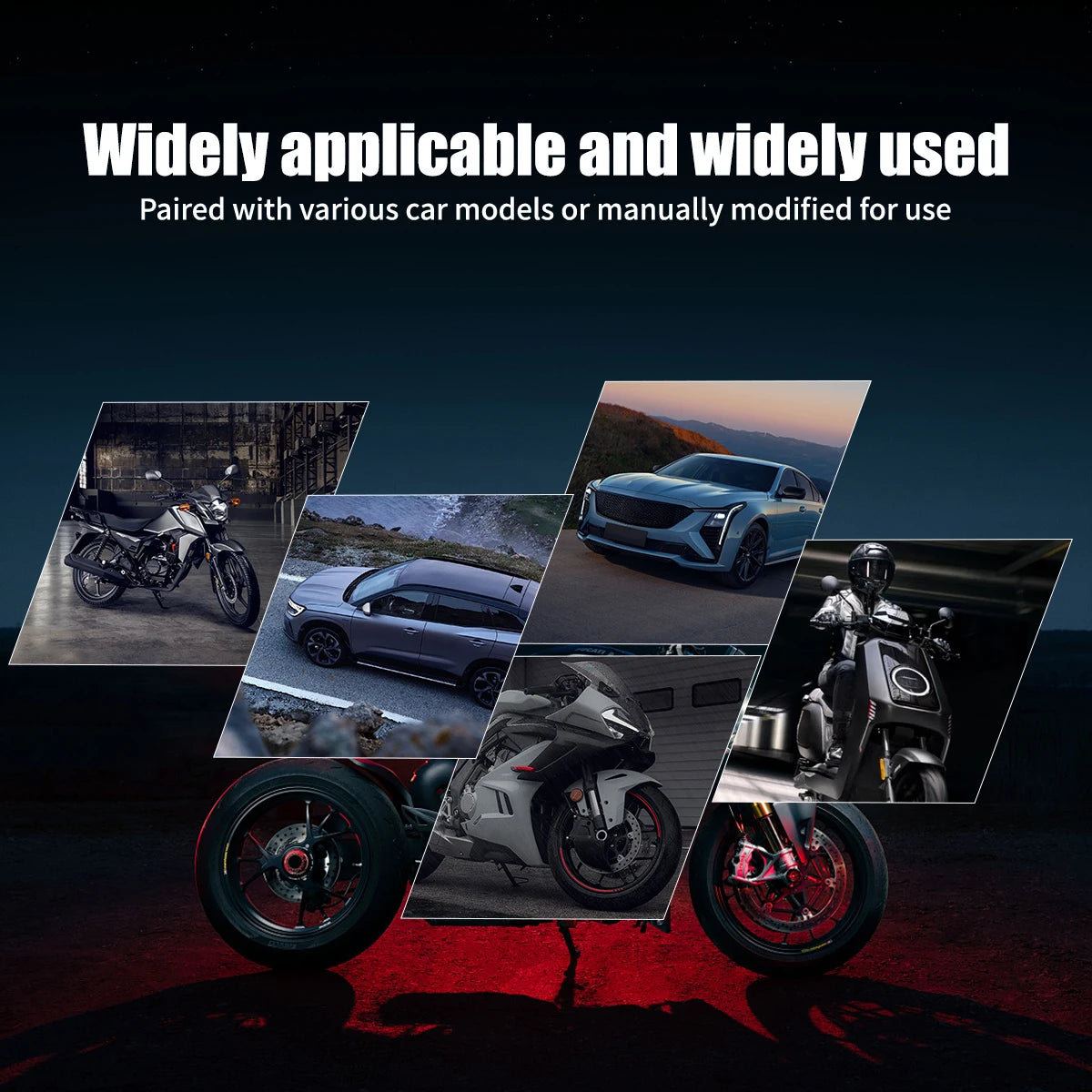 Kit de Luzes LED Aerodinâmicas para Motocicleta, 1 Par de Luzes Decorativas Universais para Motocicleta