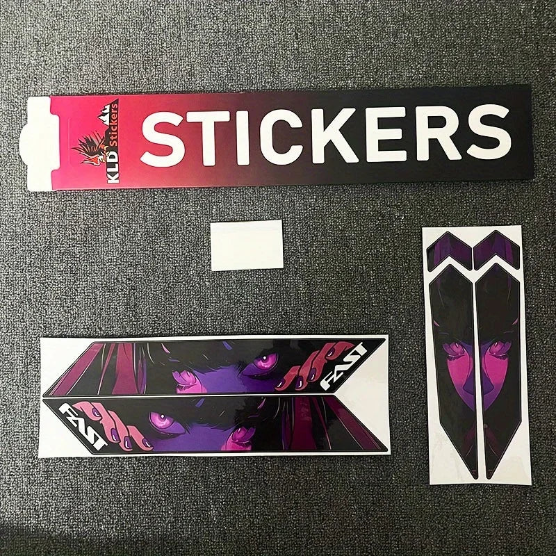 4 PÇS/SET Anime Ciclismo Adesivo, Alta Qualidade, À Prova D' Água, Ótimo para Bicicleta Notebook, Anime-Sport Decalque Personalizado Exclusivo