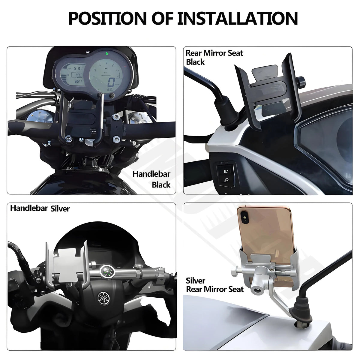 Suporte de Guidão CNC para Espelho, Celular e GPS para Motocicletas Bajaj Pulsar N160 RS200 NS200 NS160 NS125 Pulsar 150