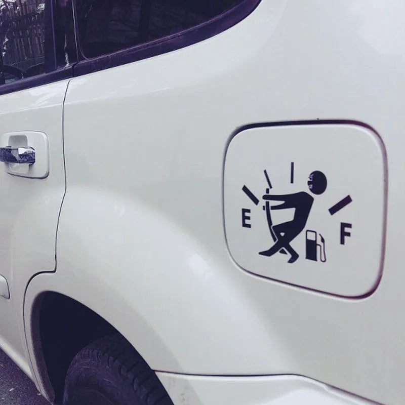 1 pçs engraçado adesivo de carro puxar ponteiro do tanque combustível para carro completo vinil adesivo reflexivo decalque carro auto decoração exterior acessórios