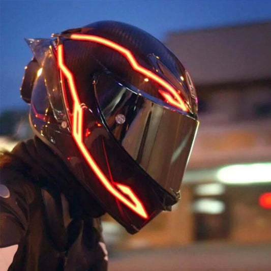 Faixa de luz para capacete, adesivo el, led, luz para capacete de motocicleta, acessórios noturnos, à prova d'água, luz fria