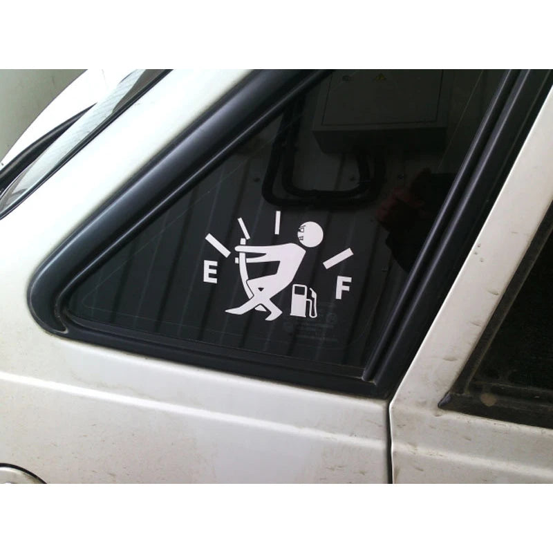 1 pçs engraçado adesivo de carro puxar ponteiro do tanque combustível para carro completo vinil adesivo reflexivo decalque carro auto decoração exterior acessórios
