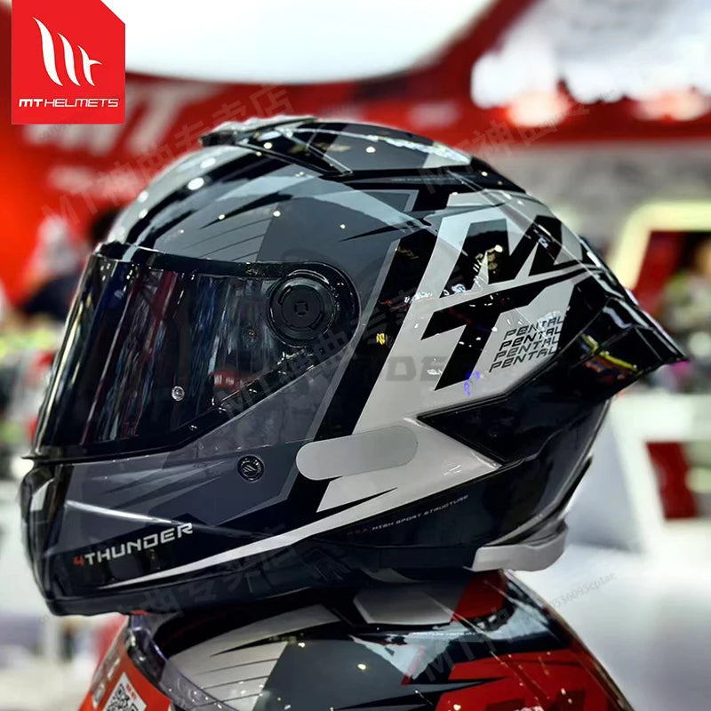 Capacete de Motocicleta MT Thunder 4 SV Original Espanhol, Capacete Integral com Lente Dupla, Certificação ECE DOT, Capacetes para Moto