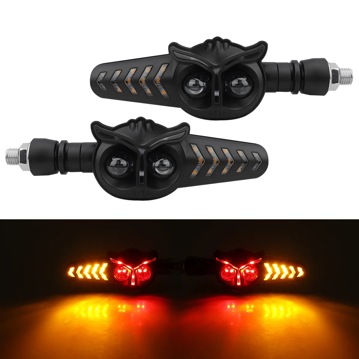 Luz de Sinalização LED para Motocicleta 2PCS 12V 24V, Lâmpada Indicadora de Pisca Segura, Lâmpada de Freio Traseira, Lâmpada Decorativa DRL para YAMAHA Honda
