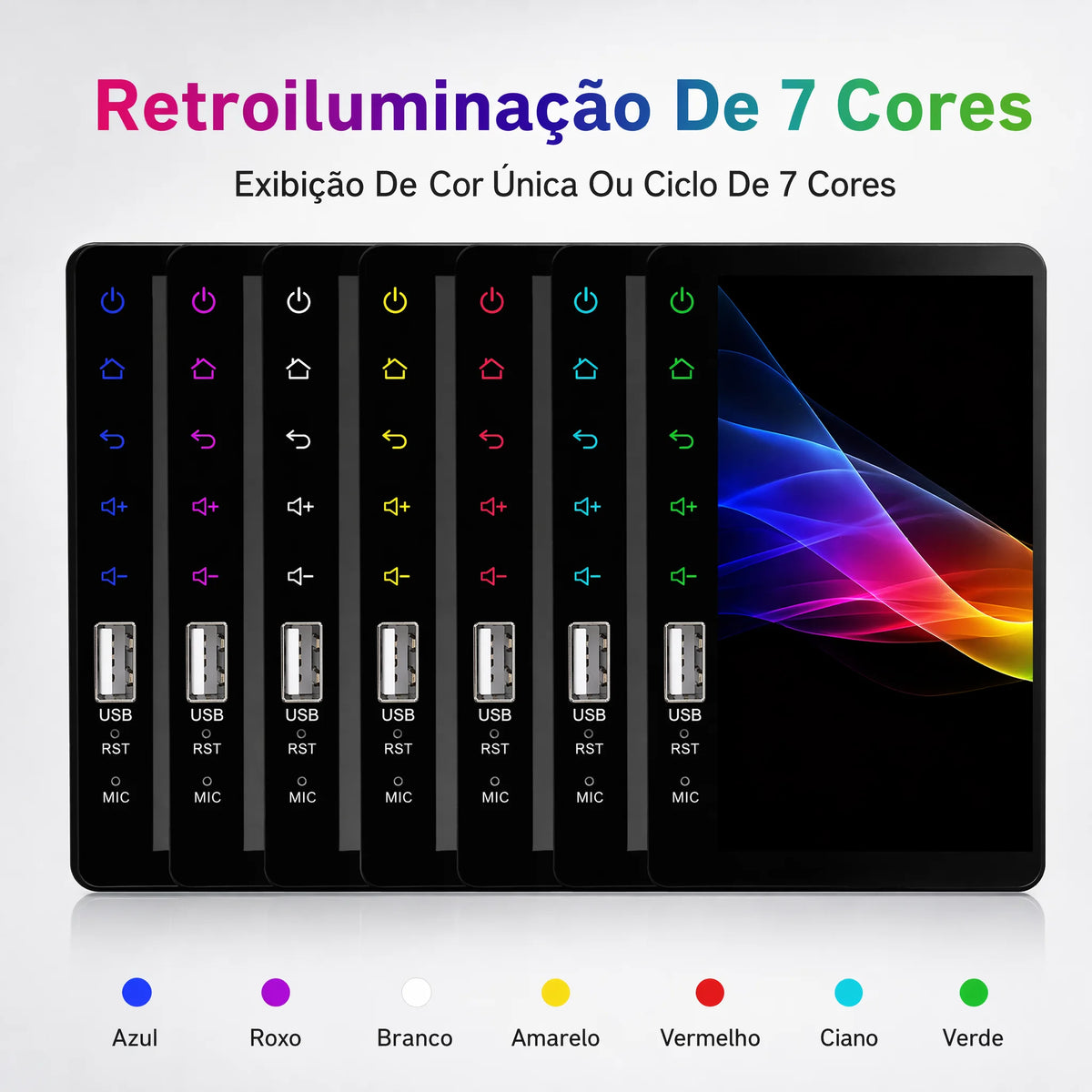 ESSGOO Rádio Estéreo Automotivo MP5 de 9 Polegadas 1 DIN com Bluetooth, Espelho Link, Receptor FM e Reprodutor Multimídia