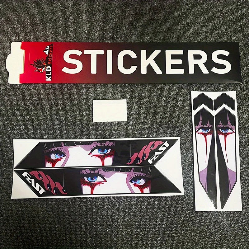 4 PÇS/SET Anime Ciclismo Adesivo, Alta Qualidade, À Prova D' Água, Ótimo para Bicicleta Notebook, Anime-Sport Decalque Personalizado Exclusivo