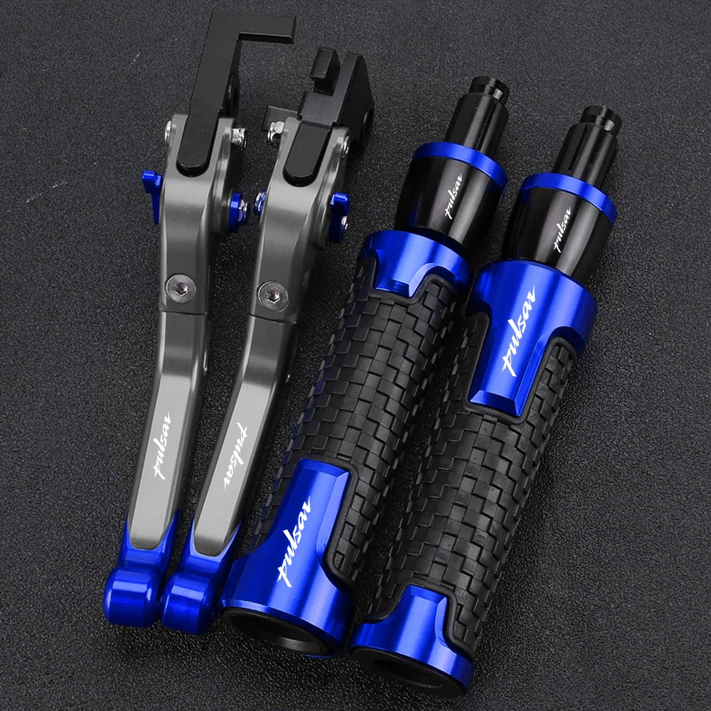 Alavanca de freio de embreagem dobrável ajustável para motocicleta, Grips do guidão termina, Bajaj Pulsar 200 NS, 200 RS, 200 A, 2021 2022 2023 2024