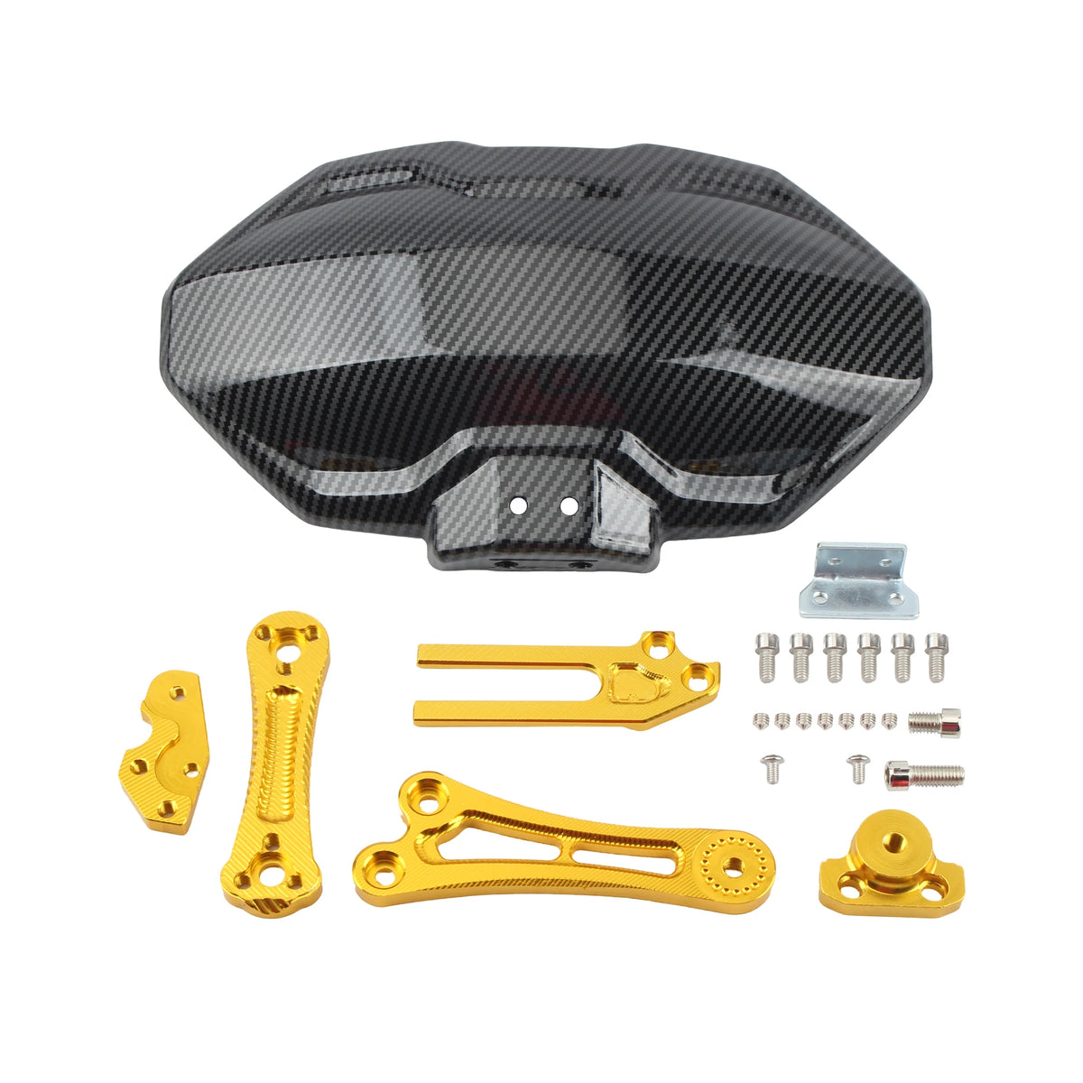 Para-lamas extensor ajustável para roda traseira de motocicleta, transferência de água, liga de alumínio, acessórios universais para scooters