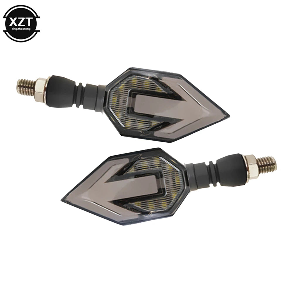 2 pçs/lote universal led sinais de volta da motocicleta luz 12v ip68 à prova dip68 água luzes da cauda azul amarelo luzes traseiras acessórios