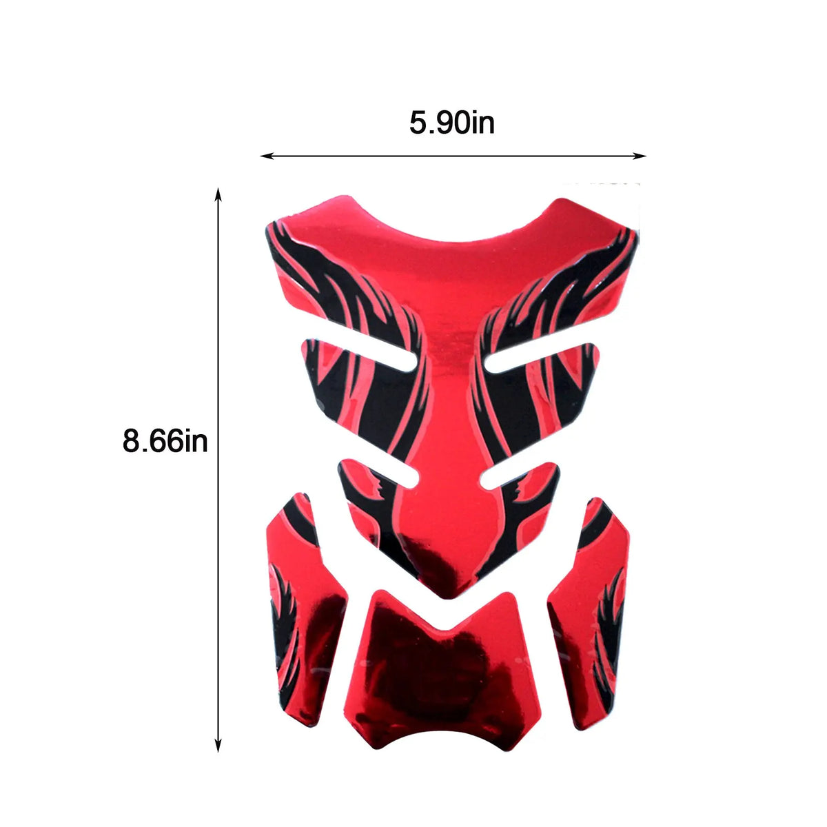 1pc Motocicleta Tankpad Adesivo Fishbone 3D Tank Pad Adesivos Oil Gás Protector Cover Decoração Flame Motocicleta Acessórios