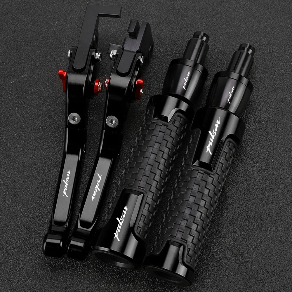 Alavanca de freio de embreagem dobrável ajustável para motocicleta, Grips do guidão termina, Bajaj Pulsar 200 NS, 200 RS, 200 A, 2021 2022 2023 2024