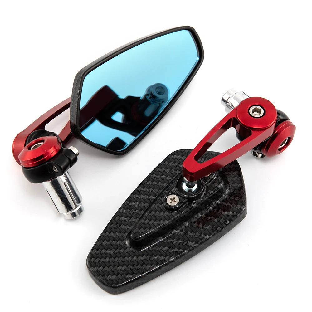 Espelho retrovisor universal para motocicleta, 7/8 ", 22mm, barra de alumínio, espelho retrovisor lateral para guidão de moto