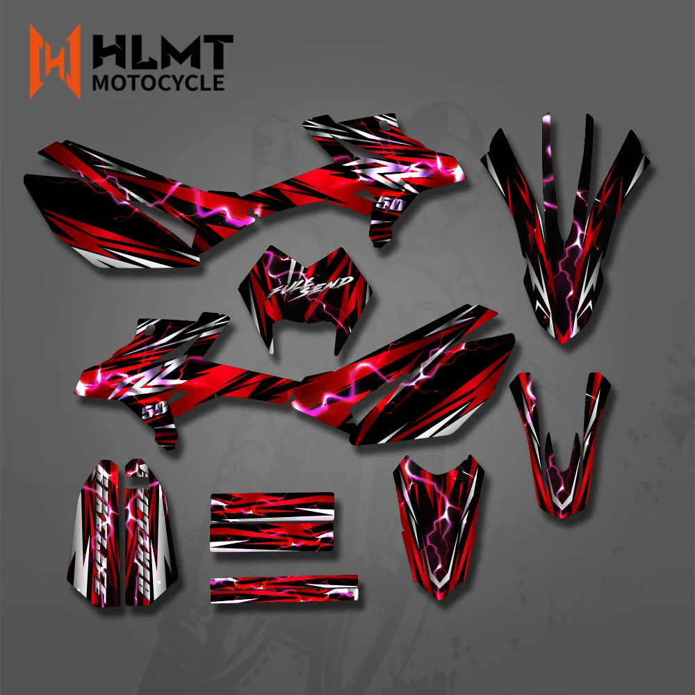 Kits de adesivos gráficos para motocicletas, decoração personalizada com número e nome para BETA RR 50 2011 2012 2013 2014 2015-2020