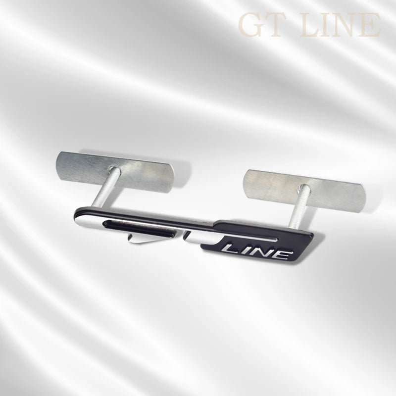 3d metal gt linha grade emblema frente emblema traseiro tronco corpo adesivo para sorento k6 peugeot 508 307 3008 207 hyundai acessório