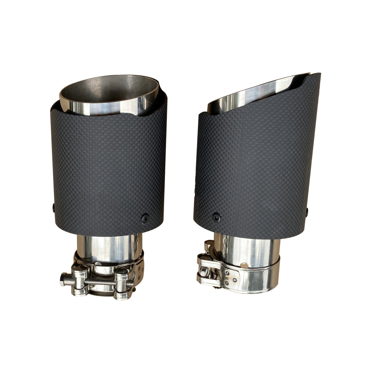 1pc automotivo universal de aço inoxidável tubo escape silenciador fibra carbono guarnição tubo cauda ponta escape