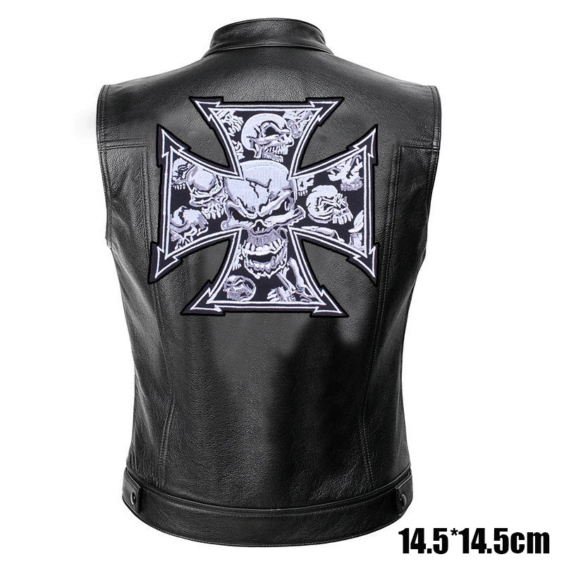 Patches Bordados Grandes para Costurar ou Termocolantes em Couro, Jeans, Roupas, DIY, Motocicleta, Biker, Punk