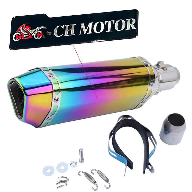 Escorregar em 38-51mm universal escape da motocicleta para motos de alta qualidade para atv bicicleta de rua peças de reposição da motocicleta