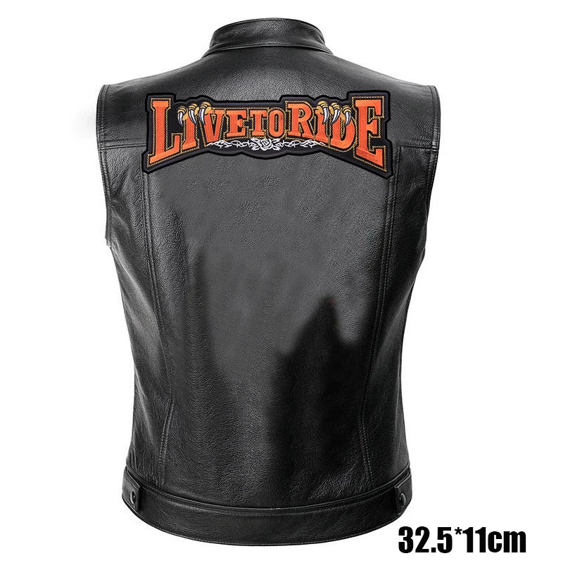 Patches Bordados Grandes para Costurar ou Termocolantes em Couro, Jeans, Roupas, DIY, Motocicleta, Biker, Punk