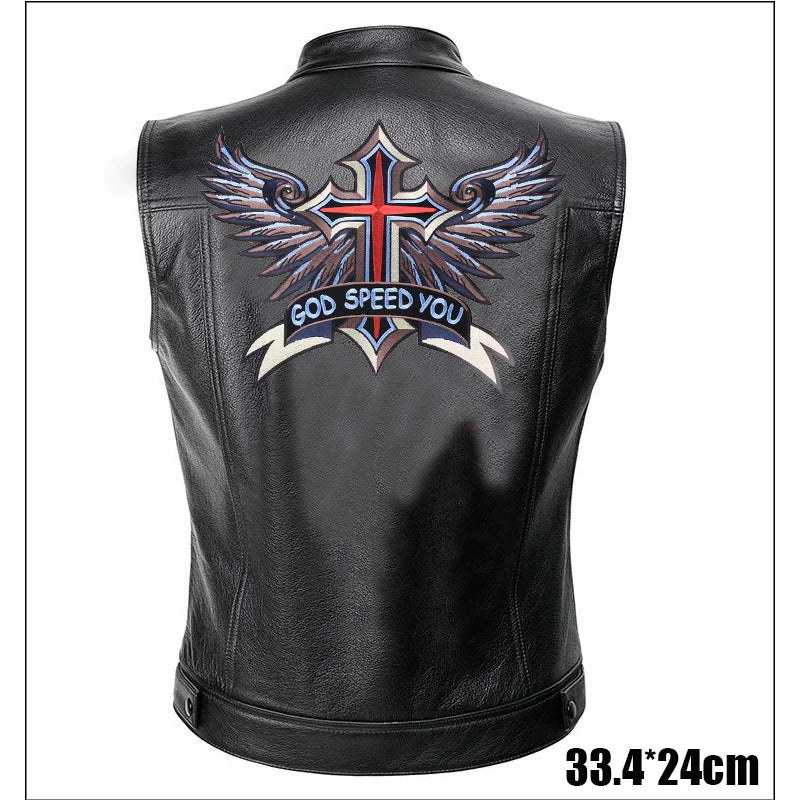 Patches Bordados Grandes para Costurar ou Termocolantes em Couro, Jeans, Roupas, DIY, Motocicleta, Biker, Punk