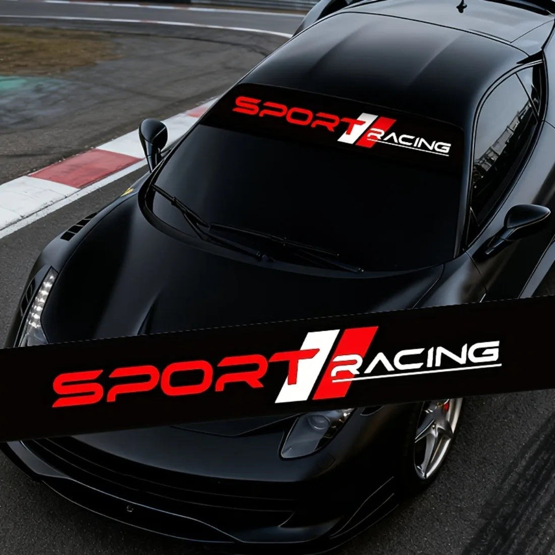 Adesivo de Vinil Impermeável para Para-brisa de Carro Esportivo, Decalque para Carro e Caminhão, Decoração Esportiva