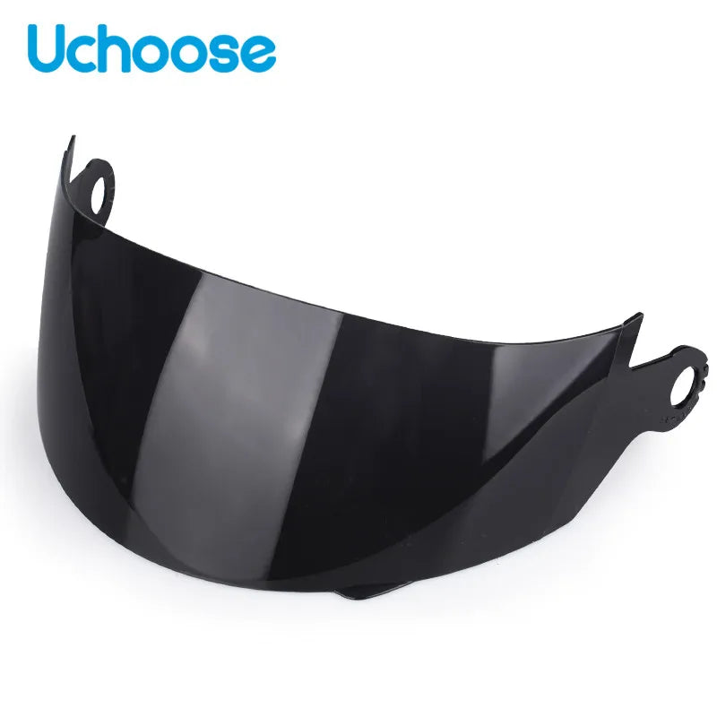 Uchoose lente do capacete da motocicleta facelift capacete lente especial espelho transparente preto cor espelho prata lente pacote