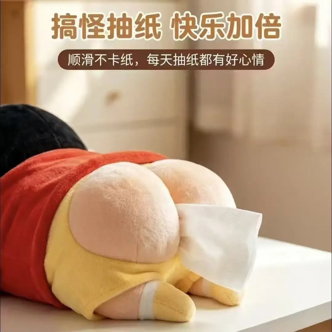 Novo estoque de artigos de merchandising do anime Xiao Xin: caixa organizadora de lenços de papel, um acessório criativo, de alto valor e divertido, um presente surpresa original.