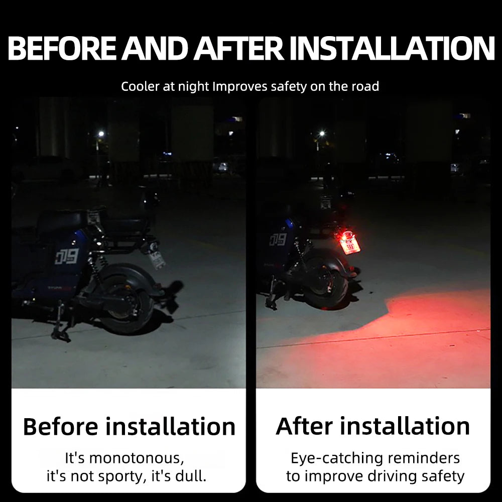 2 Peças Luzes LED para Motocicleta Estilo Asas, Pisca-Pisca Estroboscópico, Olho de Anjo, Luzes de Condução, Luz de Placa, Luz de Sinal de Parada, DRL Branco