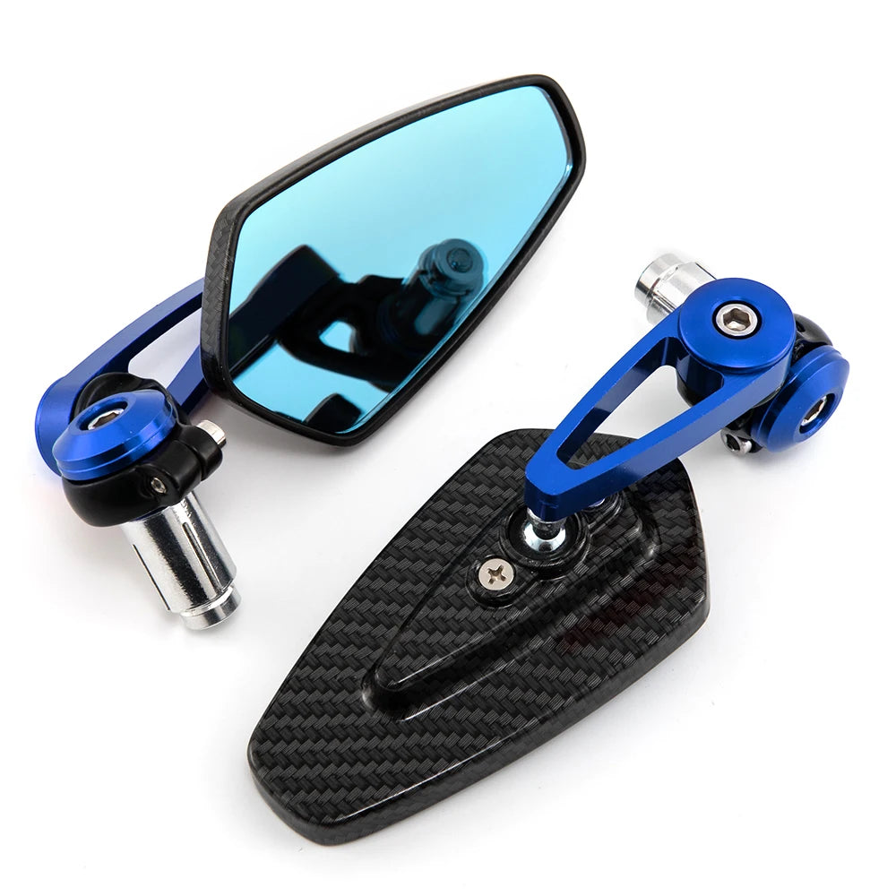 Espelho retrovisor universal para motocicleta, 7/8 ", 22mm, barra de alumínio, espelho retrovisor lateral para guidão de moto