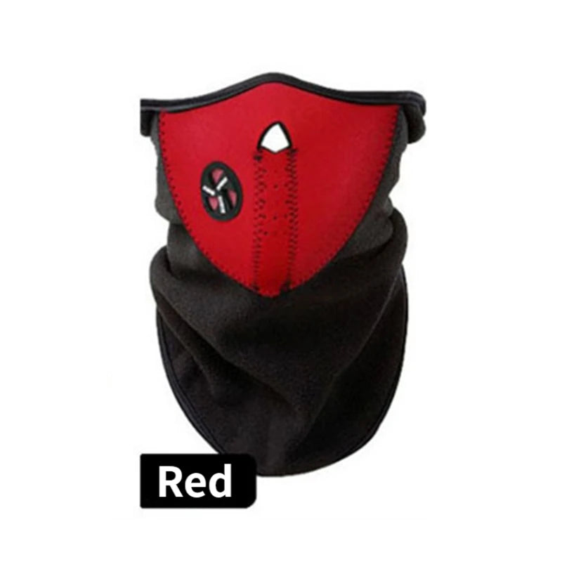 Inverno máscara de ciclismo quente à prova de vento à prova de poeira motocycle meia face capa malha respirável polar velo máscara facial de esqui térmica