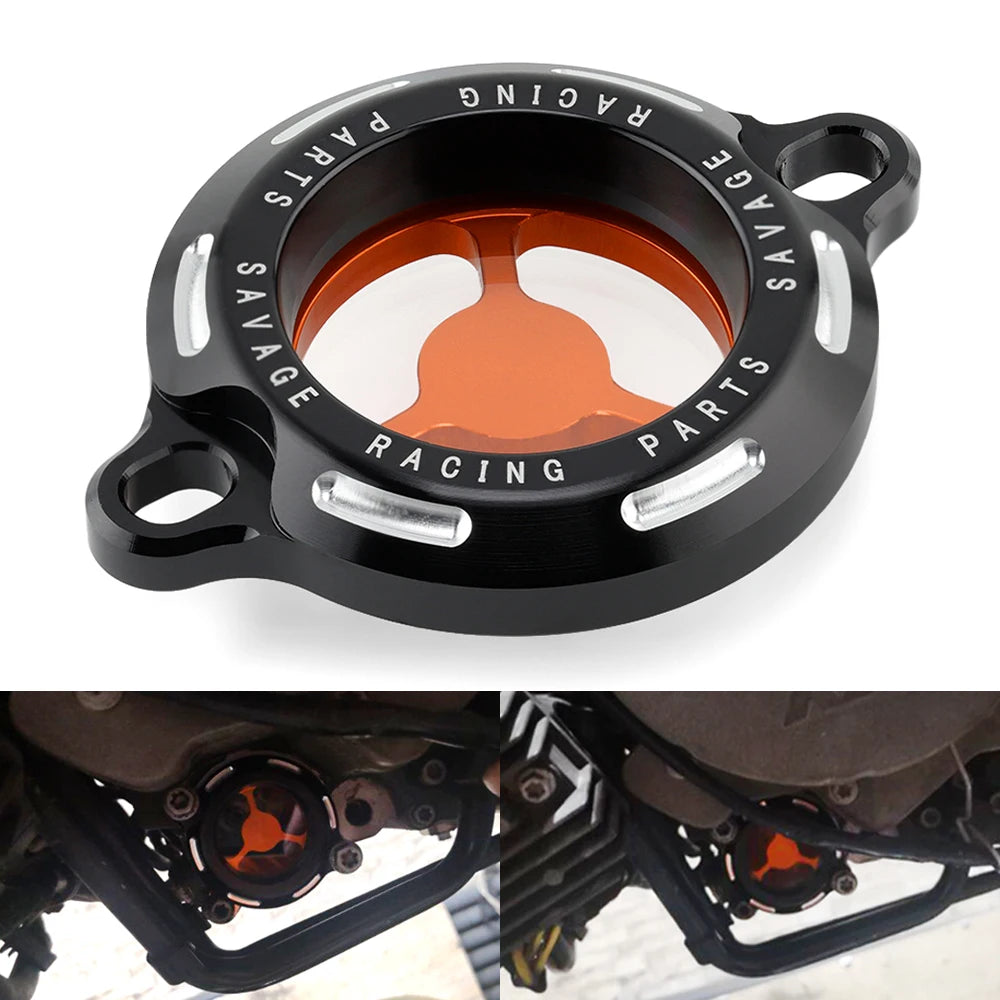 Tampa do filtro de óleo do motor para bajaj pulsar 200ns 200rs 200as 2012-2020 dominar 400 200 ns rs como acessórios da motocicleta tampa clara