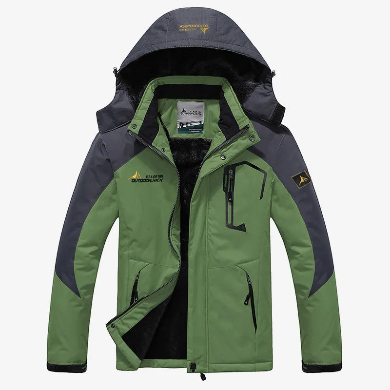 Conjunto de Esqui e Snowboard Masculino de Inverno: Jaqueta e Calça de Fleece Grossas, Quentes, Impermeáveis e à Prova de Vento
