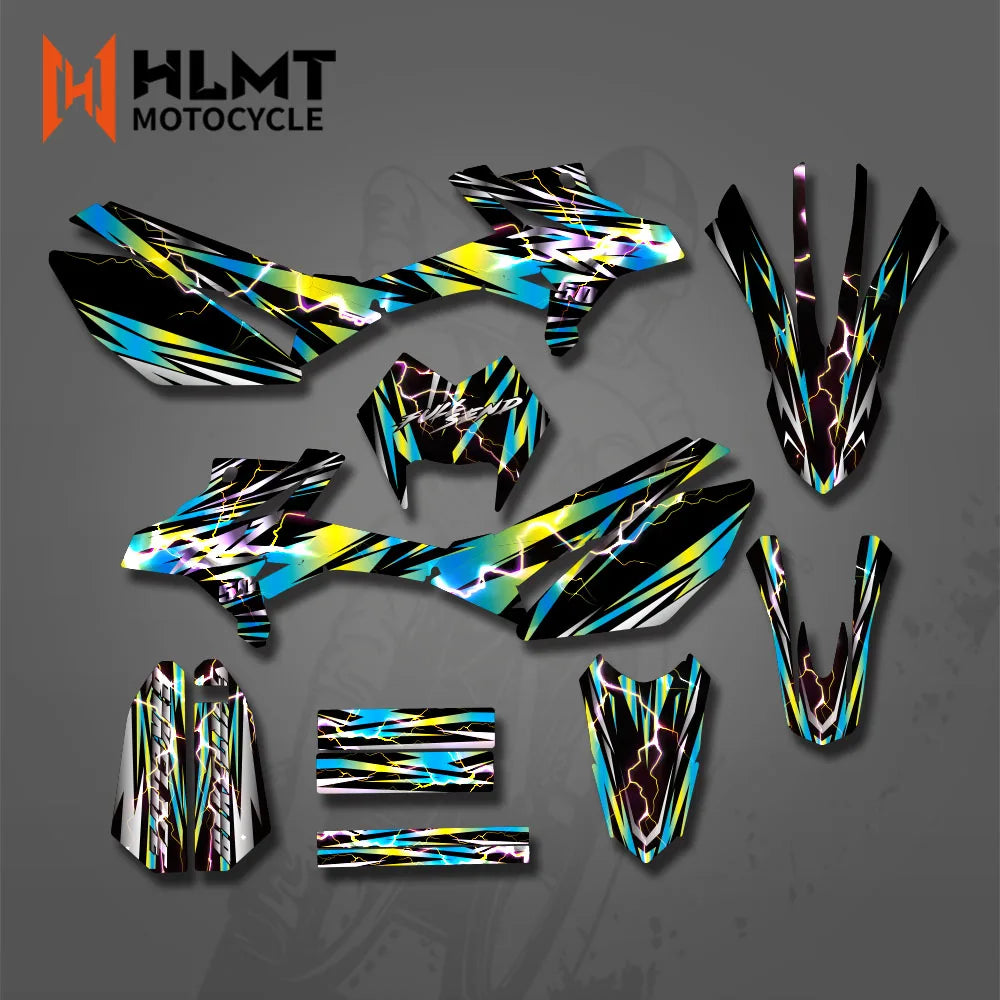 Kits de adesivos gráficos para motocicletas, decoração personalizada com número e nome para BETA RR 50 2011 2012 2013 2014 2015-2020