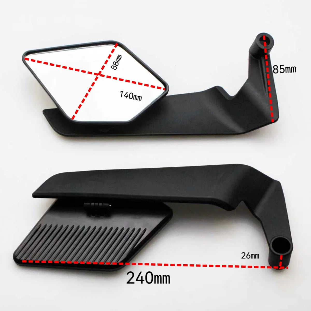 Espelhos Retrovisores Ajustáveis para Motocicletas Honda NMAX PCX AERO YAMAHA XMAX DUKE 990, Kits de Espelhos Laterais Stealth Winglets