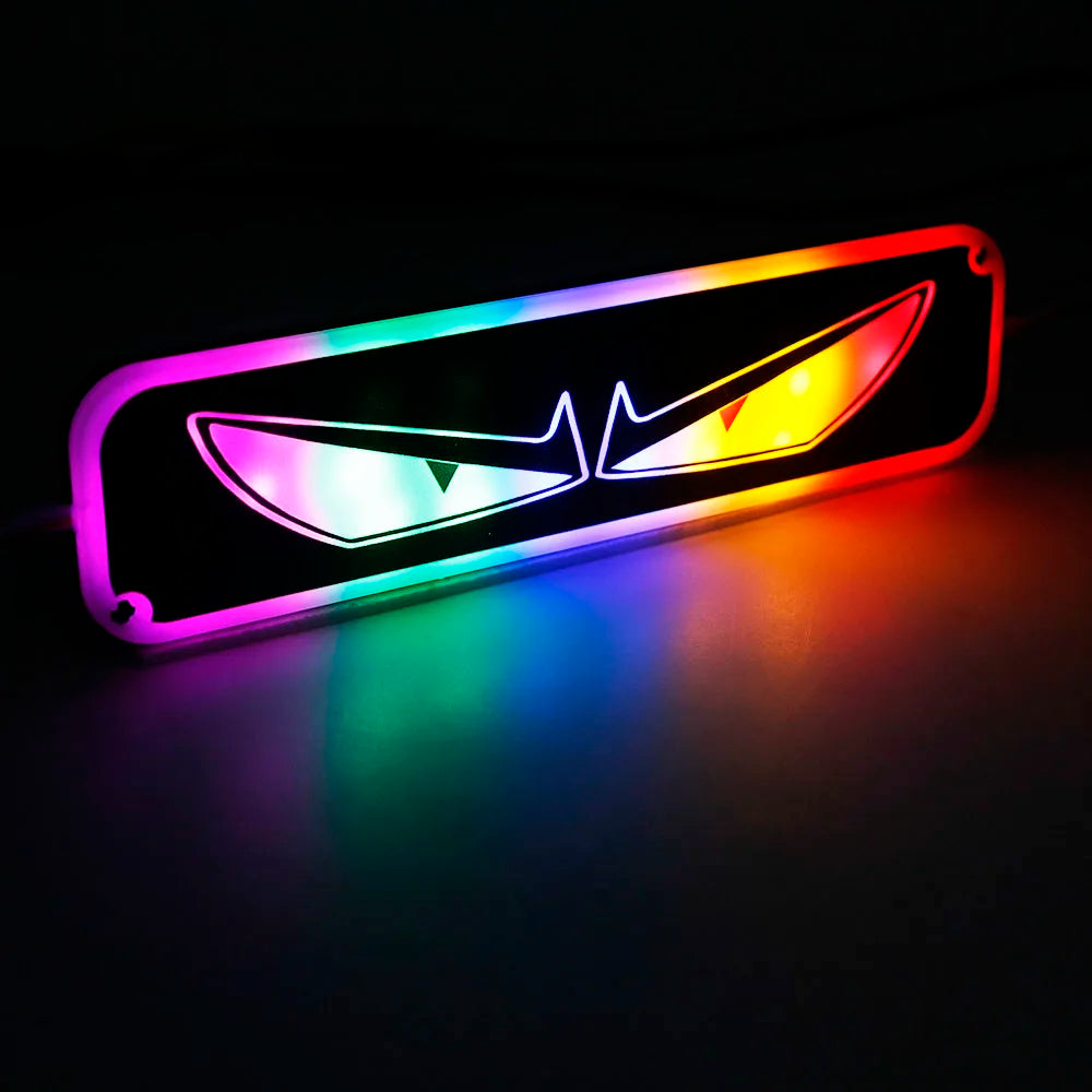 1pcs 12V Módulo Led Devil Demon Eye Luz de advertência estroboscópica para carro motocicleta RGB