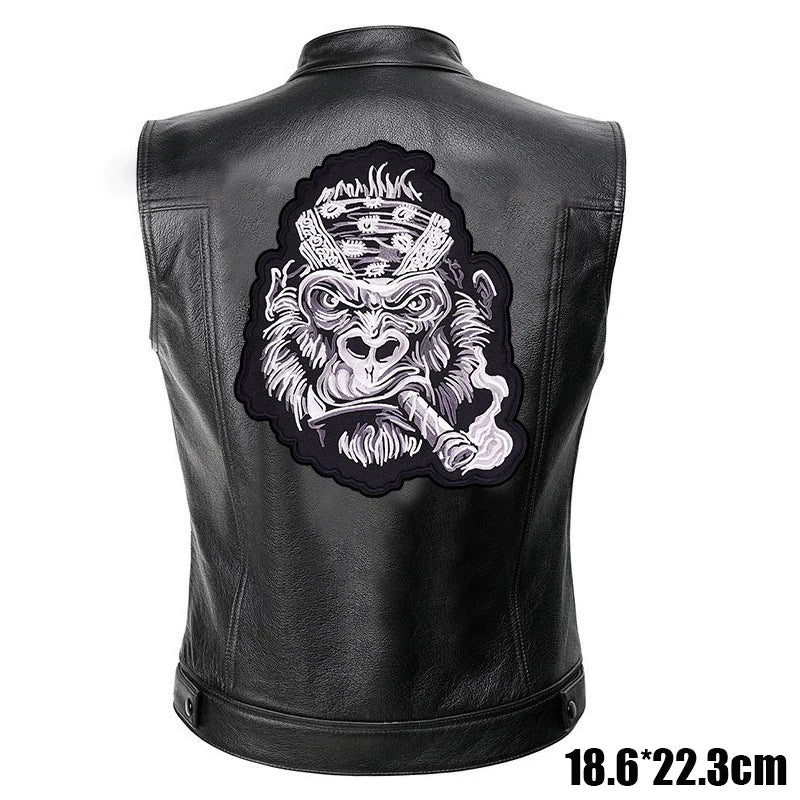 Patches Bordados Grandes para Costurar ou Termocolantes em Couro, Jeans, Roupas, DIY, Motocicleta, Biker, Punk