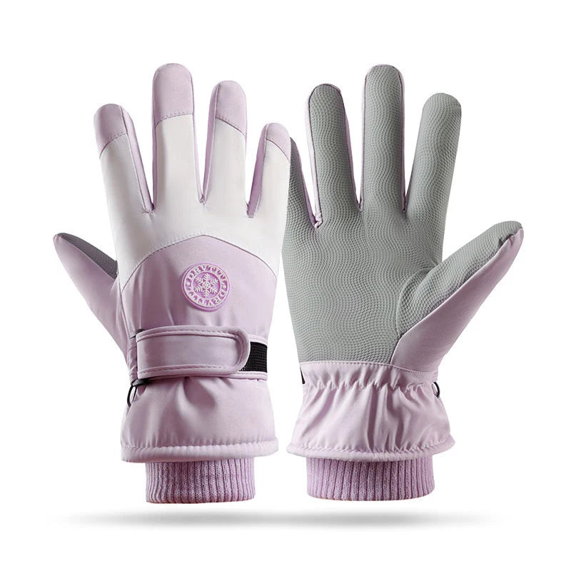Inverno unisex snowboard luvas de esqui couro do plutônio antiderrapante tela sensível ao toque à prova dwaterproof água da motocicleta ciclismo velo quente luvas de neve feminino