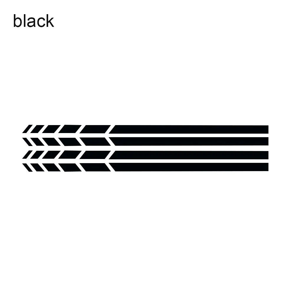 Espelho Retrovisor Side Adesivo, Vinyl Stripe Emblema, Decalque do carro, Acessórios de Decoração do carro, Preto, Branco, Vermelho, Azul, 20x0.7cm, 4pcs por conjunto