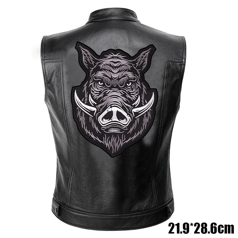 Patches Bordados Grandes para Costurar ou Termocolantes em Couro, Jeans, Roupas, DIY, Motocicleta, Biker, Punk