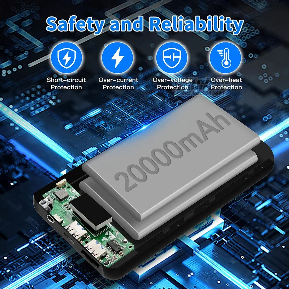 7.4v/3a/20000mah power bank carregador portátil powerbank bateria externa do telefone móvel carregamento rápido para colete aquecido jaqueta calças