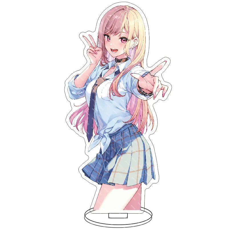 16CM Anime My Dress-Up Darling Marin Kitagawa Sajuna Inui Sajuna Inui Wakana Gojo Figura de Acrílico com Suporte, Ornamentos Cos, Presentes