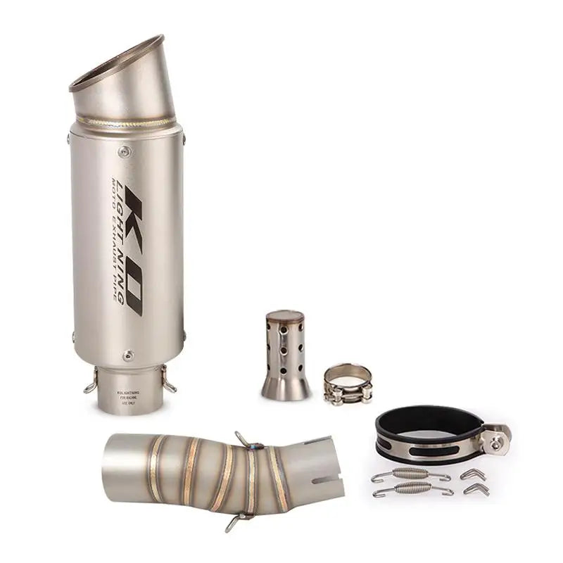 Tubo de escape para motocicleta CFMOTO, aço inoxidável, deslizamento, DB Killer removível, Escape Mid Link, DB Killer, 51mm, 2022 a 2024